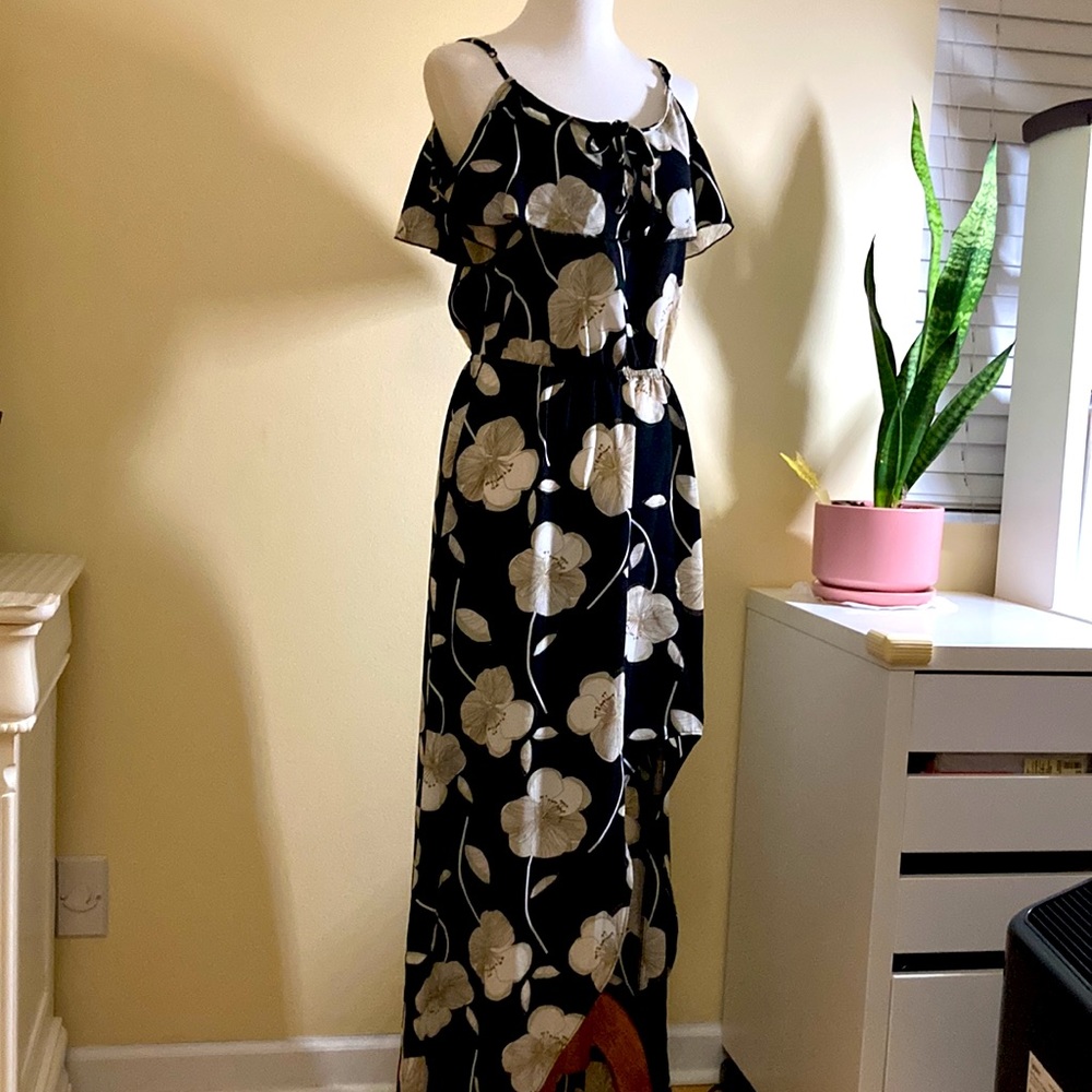 Black floral dress